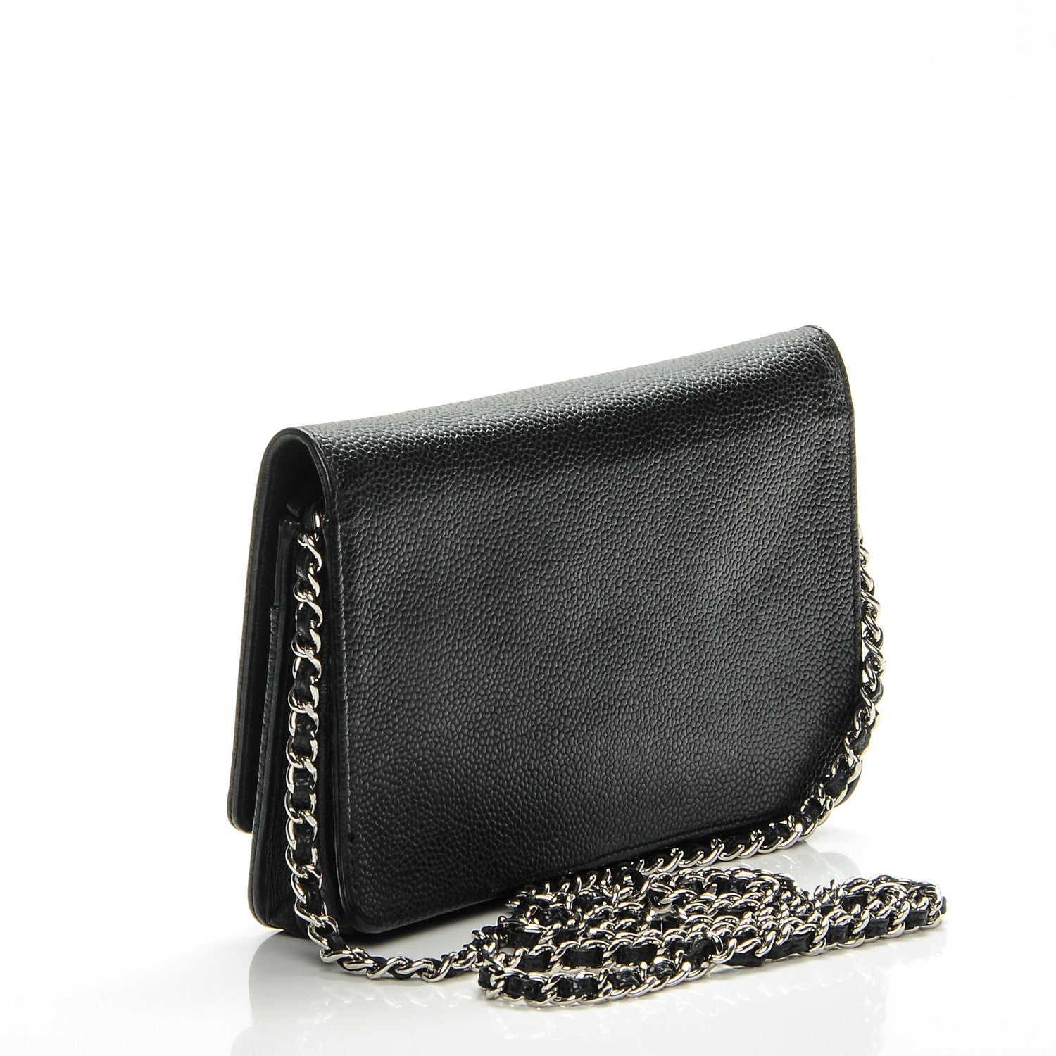 Chanel Caviar Timeless CC Wallet On Chain WOC Black 3 of 8