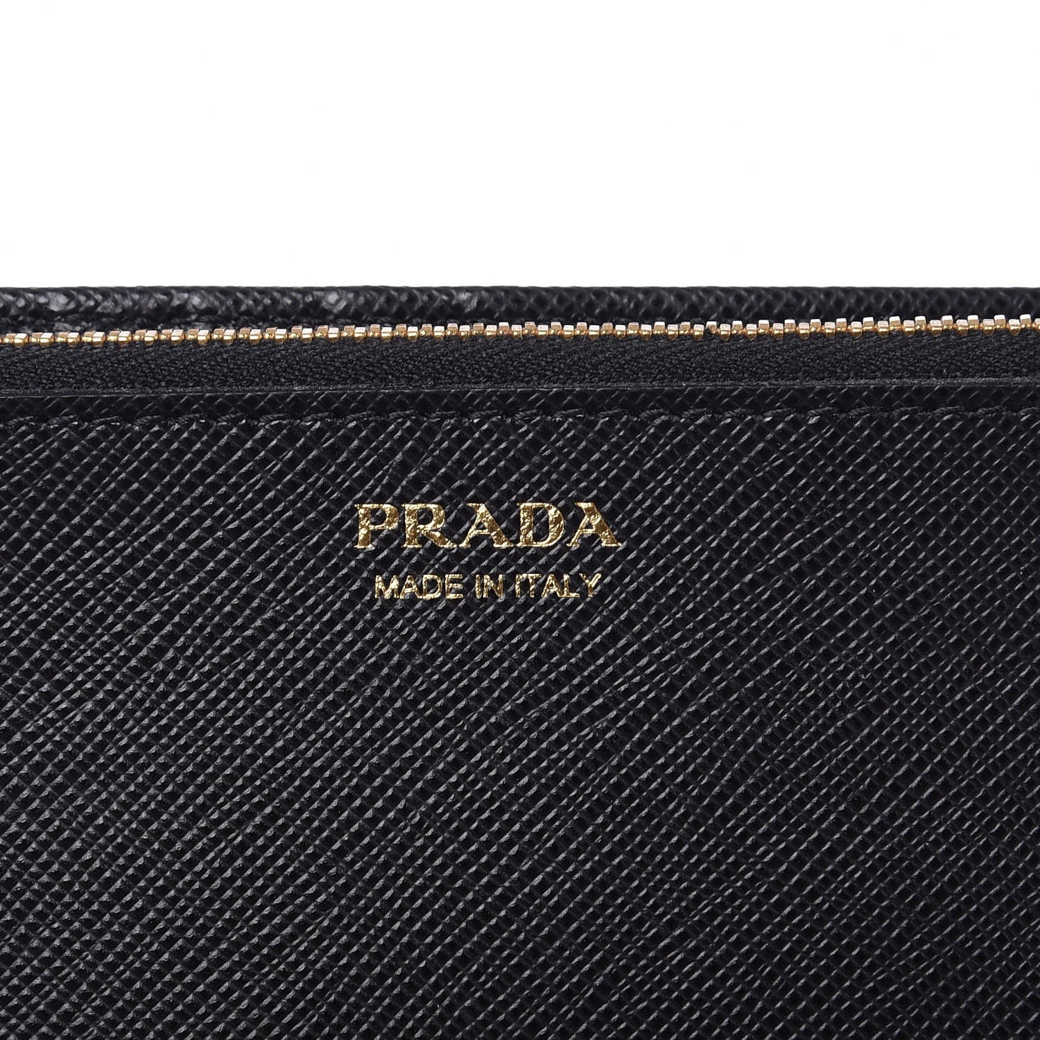 Prada Saffiano Metal Medium Wallet Black 6 of 7
