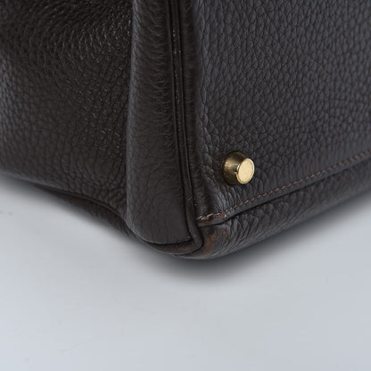 Hermes Taurillon Clemence Kelly Retourne 32 Chocolate 39 of 41