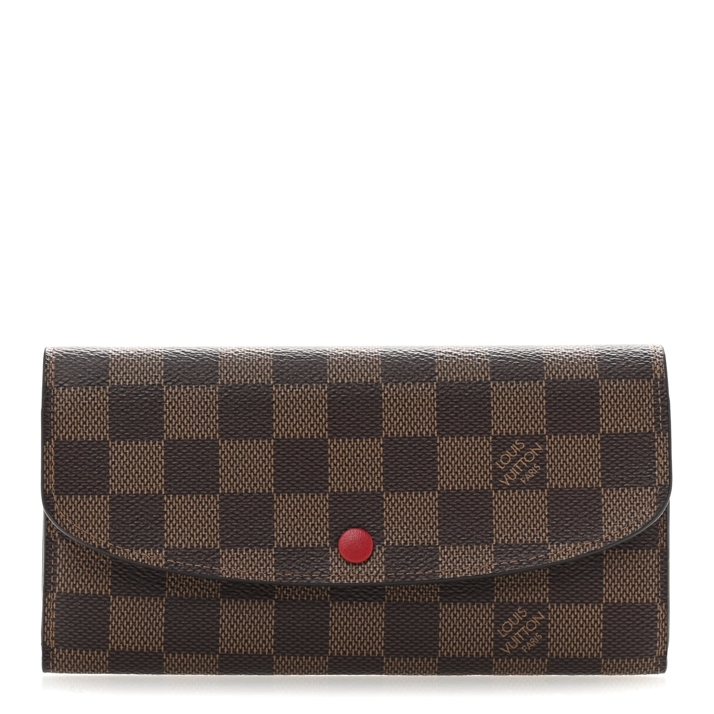 Damier Ebene Emilie Wallet Red