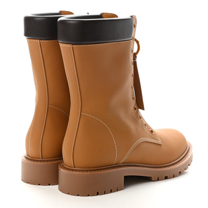 Christian Dior Matte Calfskin Bold Boots 39 Ochre Brown 4 of 8