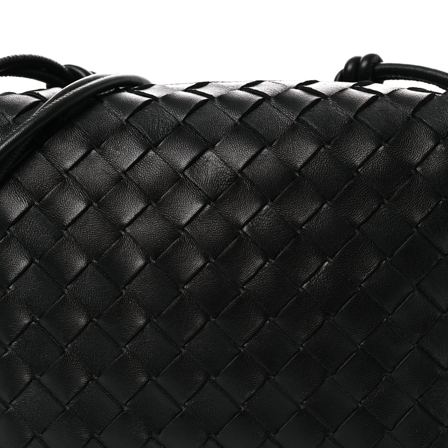 Nappa Intrecciato Small Loop Camera Bag Black
