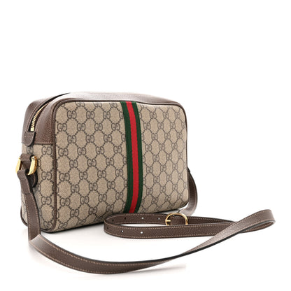 Gucci GG Supreme Monogram Web Small Ophidia Shoulder Bag Brown 3 of 13