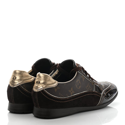 Louis Vuitton Suede Patent Monogram Speeding Sneakers 36.5 4 of 14