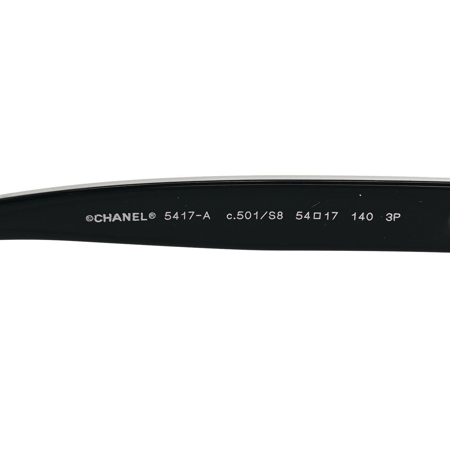 Chanel Acetate Polarized Square Sunglasses 5417-A Black 5 of 8