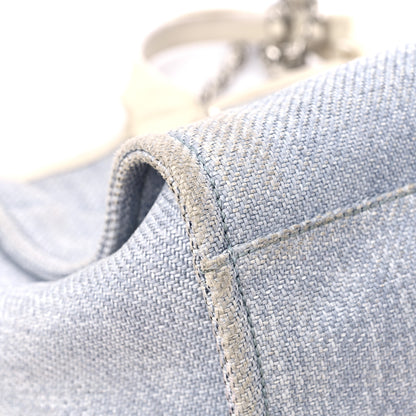 Chanel Canvas Medium Deauville Tote Denim Blue 8 of 19