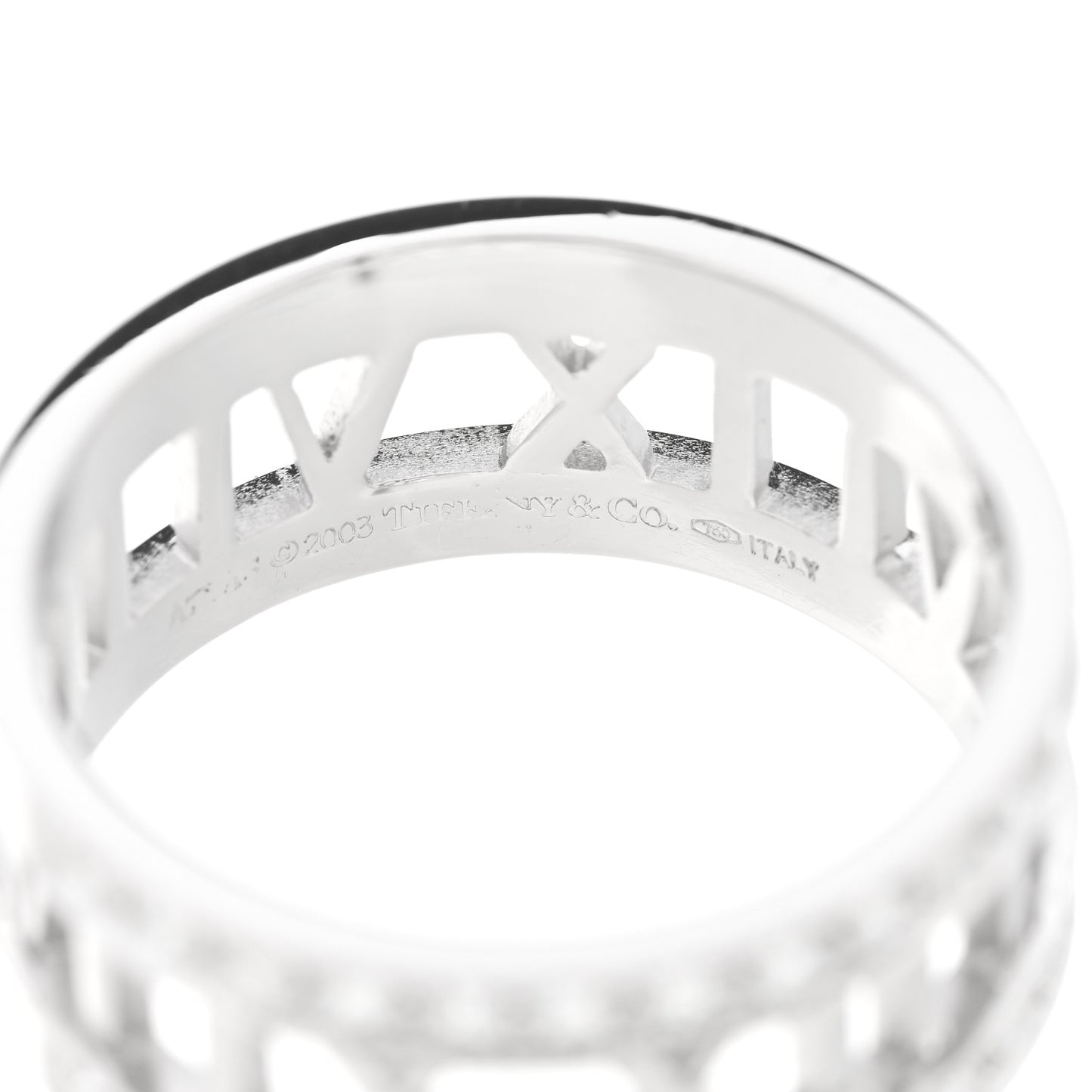 18K White Gold Diamond Wide Atlas Open Ring 60 9