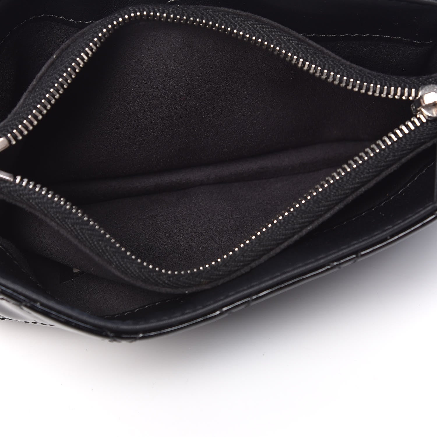 Chanel Patent Quilted Mini Phone Holder Clutch Black 5 of 8