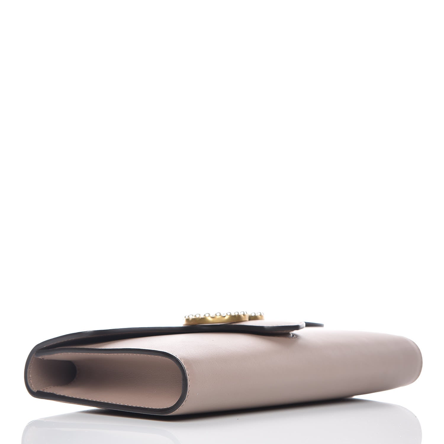 Gucci Calfskin Pearly GG Marmont Clutch Porcelain Rose 4 of 10