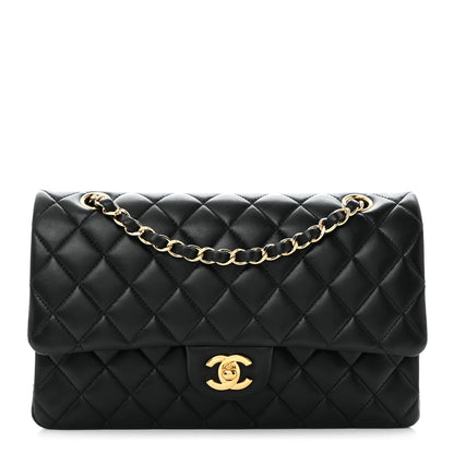 Chanel Lambskin Quilted Medium Double Flap Black 1 of 10