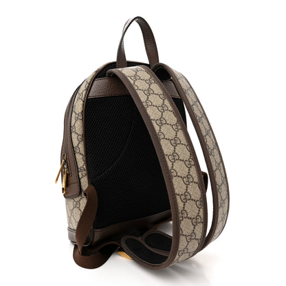Gucci GG Supreme Monogram Calfskin Web Small Ophidia Day Backpack Beige Ebony New Acero 3 of 15
