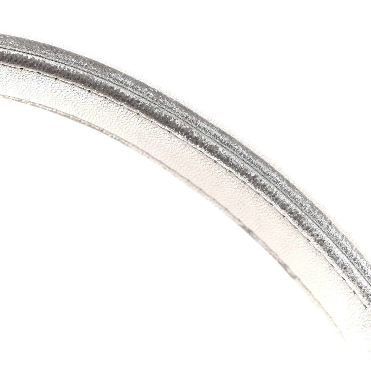 Metallic Lambskin Quilted Small Trendy CC Flap Dual Handle Bag Silver