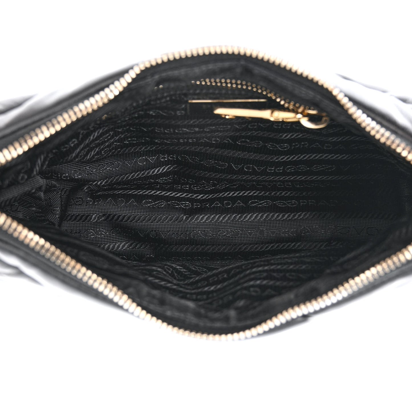 Nappa Re-Nylon Triangle Quilted Patchwork System Shoulder Bag Black