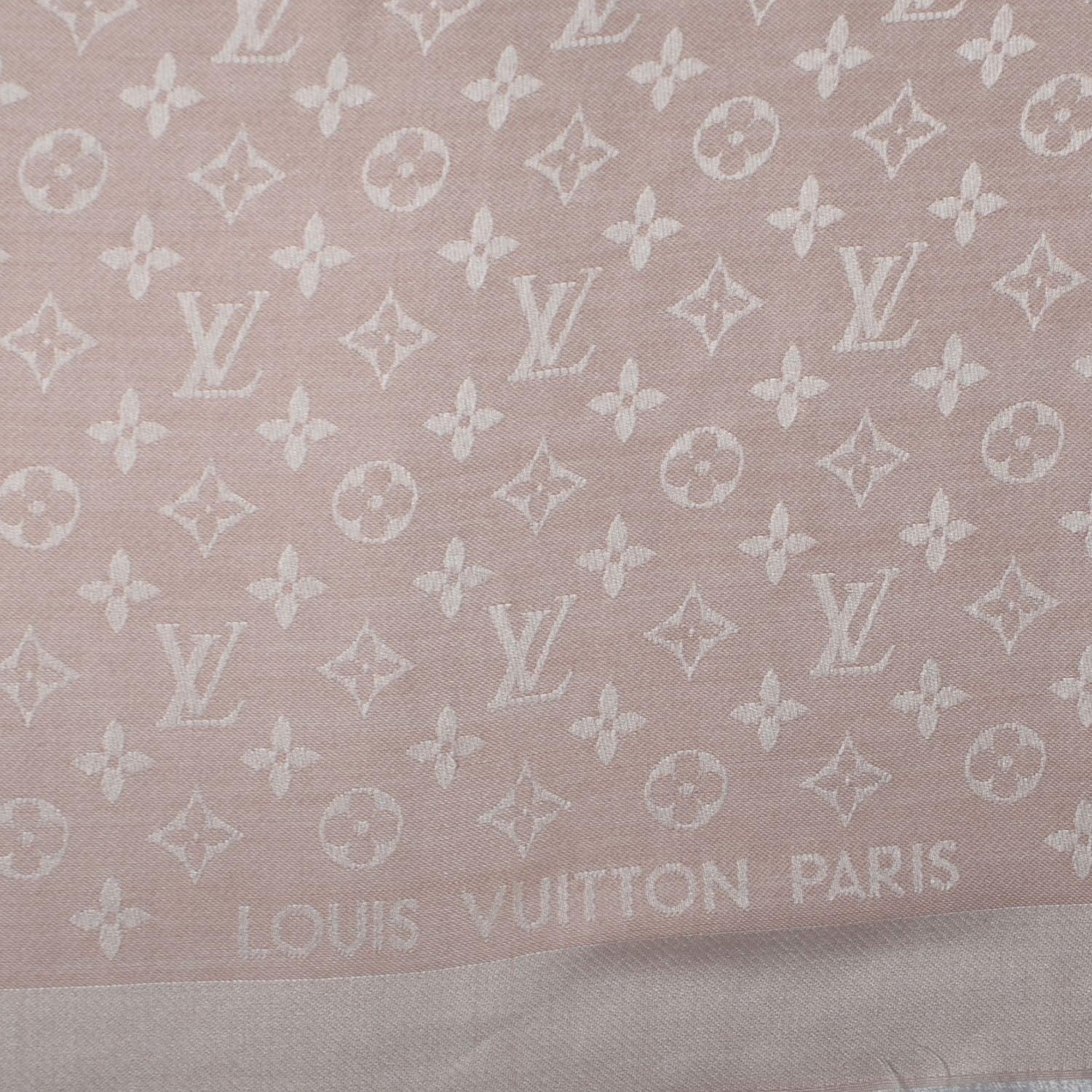 Louis Vuitton Wool Silk Monogram Shawl Rose 4 of 5