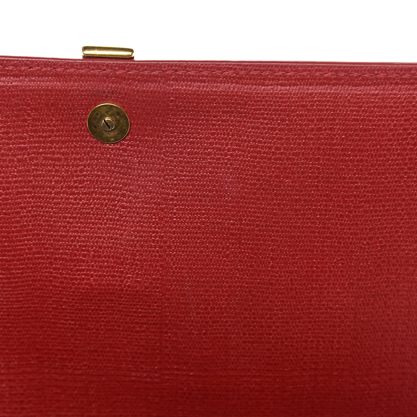 Textured Calfskin Classic Y Ligne Clutch Red