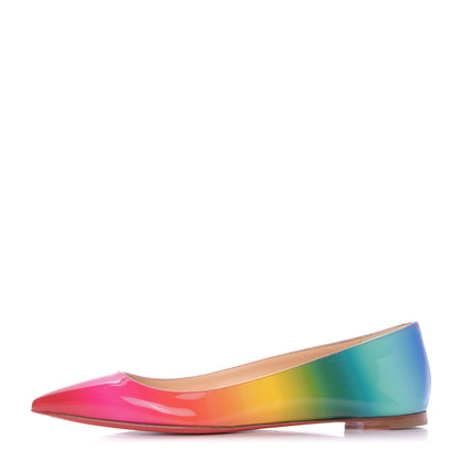 Christian Louboutin Patent Rainbow Ballalla Flats 36.5 Multicolor 1 of 10
