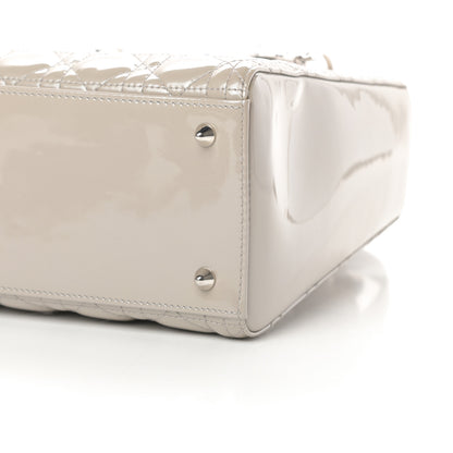 Christian Dior Patent Cannage Medium Lady Dior Grey 10 of 10