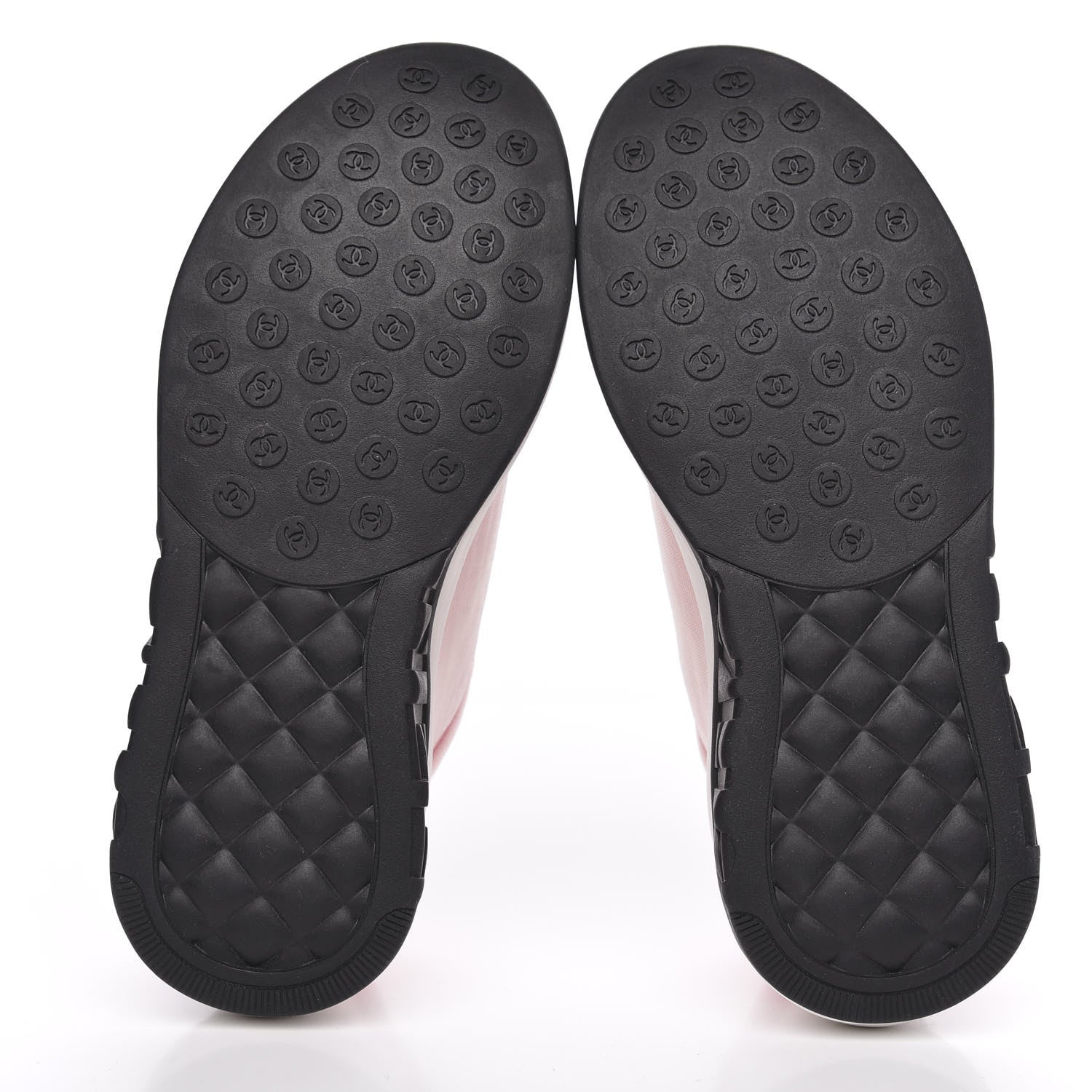 Chanel Lycra Fabric CC Sneakers 37 White Red 5 of 8