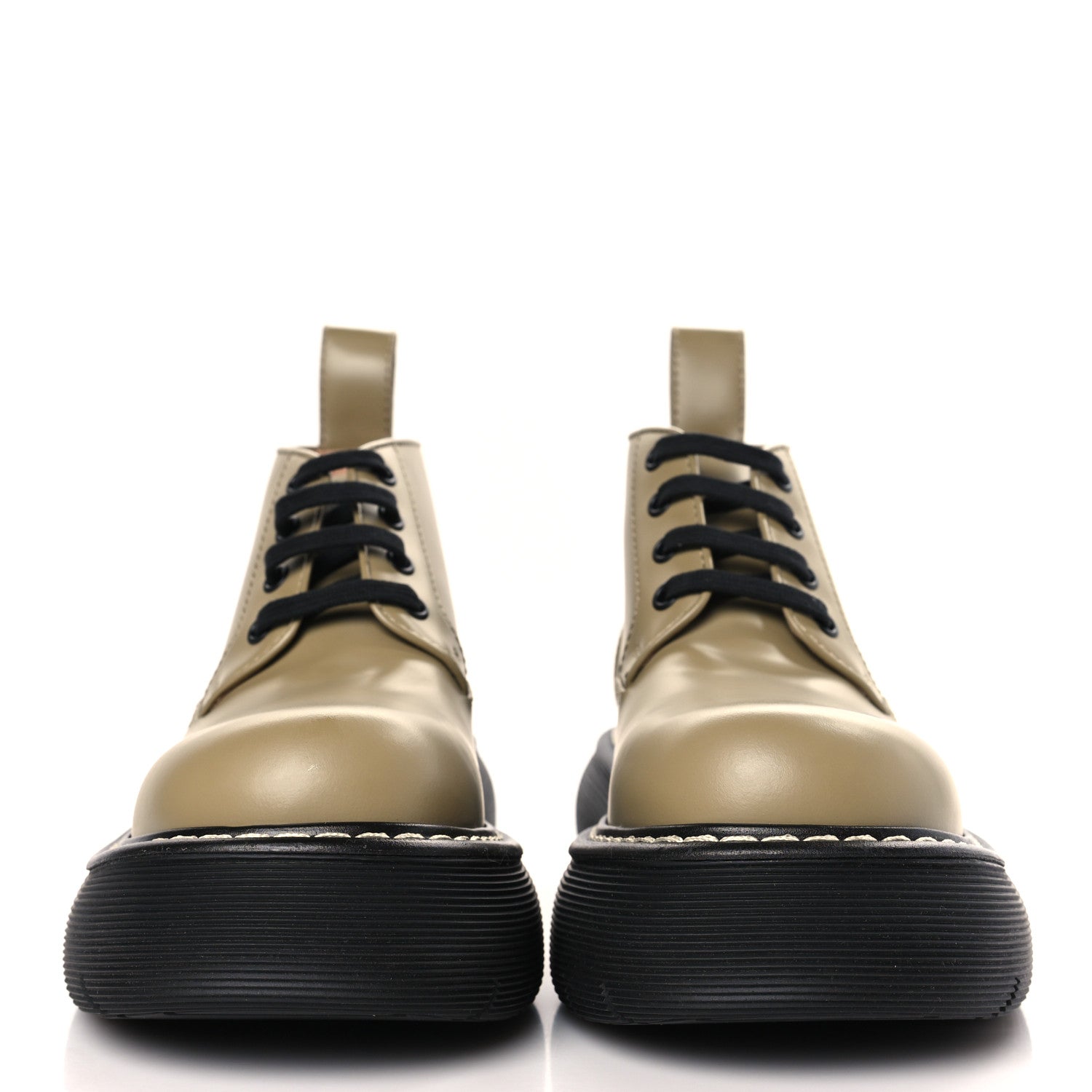 Bottega Veneta Calfskin Bounce Lace Up Ankle Boots 37.5 All Spice Black 2 of 7