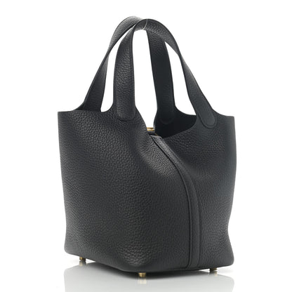 Hermes Taurillon Clemence Picotin Lock 18 PM Black 3 of 11