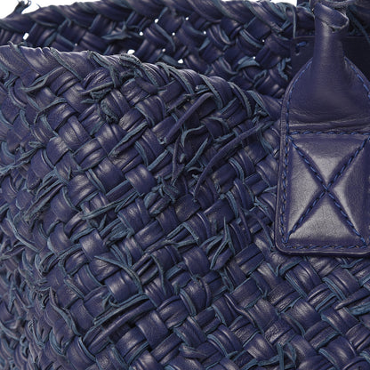 Bottega Veneta Chevre Intrecciato Fringe Netted Medium Cabat Tote Blue 10 of 21
