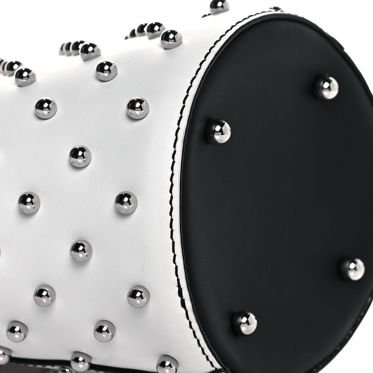 Calfskin Mini Roxy Bucket Bag White