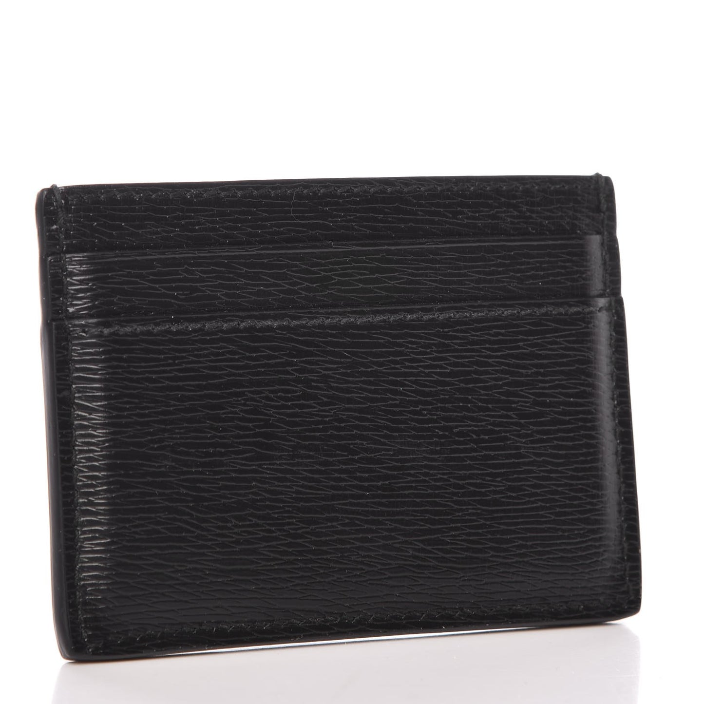 Calfskin Kingsnake Card Holder Black