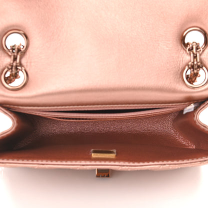 Chanel Metallic Grained Calfskin Quilted 2.55 Reissue Mini Flap Copper Pink 5 of 11