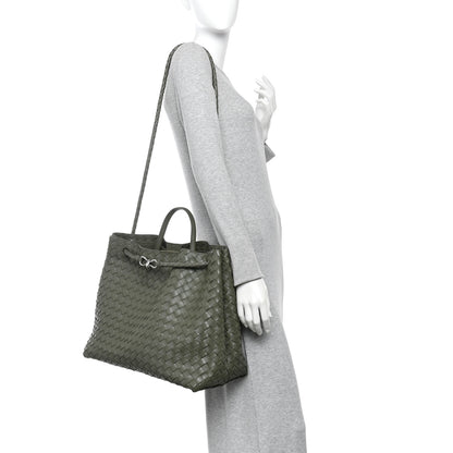 Bottega Veneta Nappa Intrecciato Large Andiamo Shoulder Bag  Aloe 2 of 14