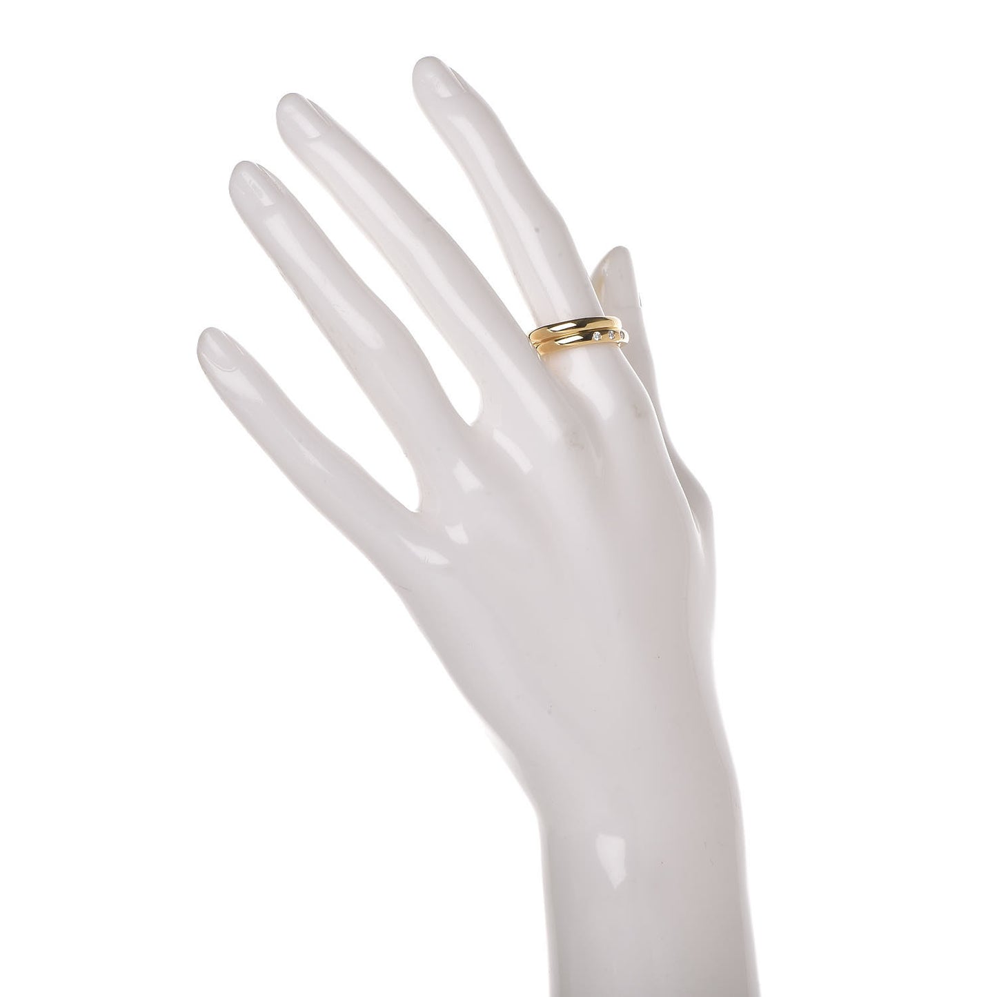 18K Yellow Gold Diamond Stacking Rings Set of Two 53 6.5