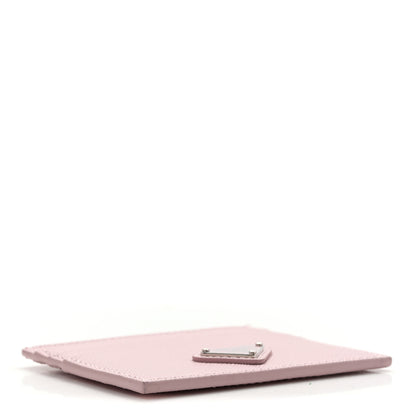 Prada Saffiano Triangle Card Holder Alabaster 4 of 8