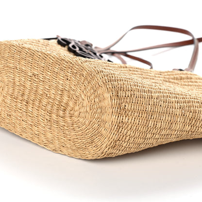 Loewe Calfskin Raffia Paulas Ibiza Small Basket Tote Bag Natural Tan 8 of 8
