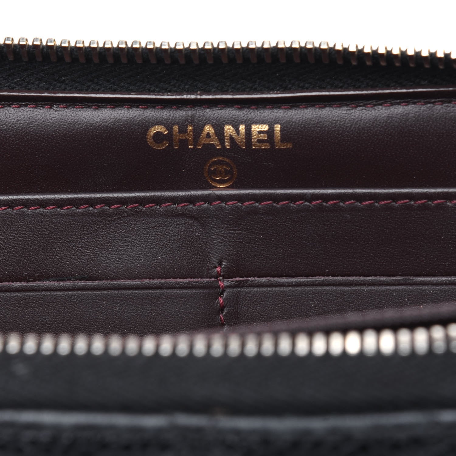 Chanel Caviar Quilted Large Gusset Zip Around Wallet Black 6 of 24