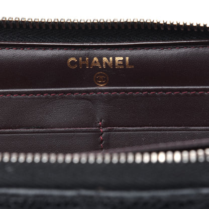 Chanel Caviar Quilted Large Gusset Zip Around Wallet Black 6 of 24