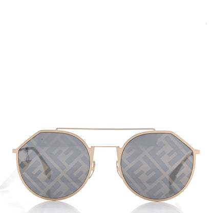 Fendi Metal Eyeline Aviator Sunglasses FF M0021/S Gold 2 of 7