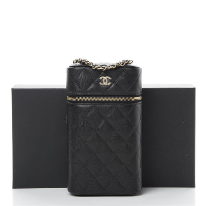 Chanel Caviar Quilted Phone Holder With Chain Black 11 of 11