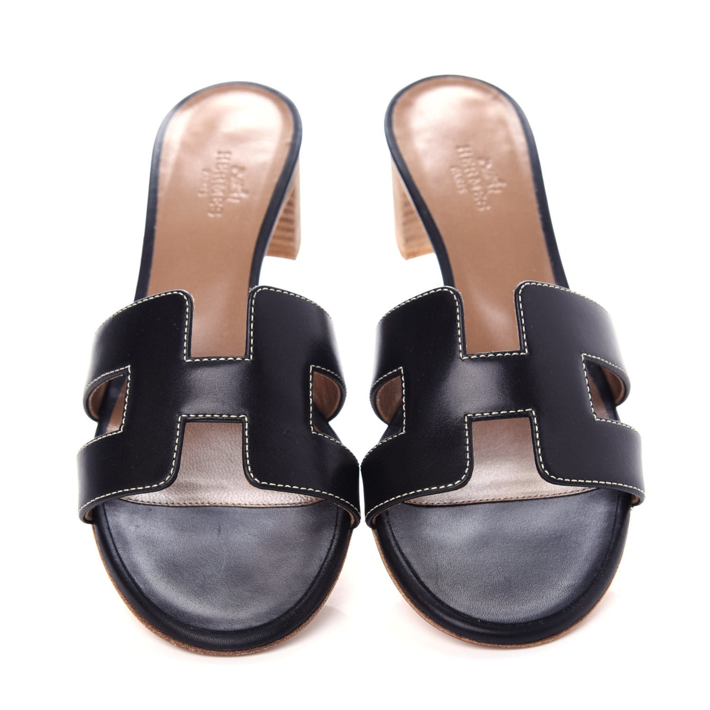 Calfskin Oasis Sandals 37 Black