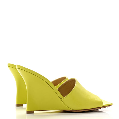 Bottega Veneta Lambskin Stretch Wedge 90mm Sandals 37 Kiwi 4 of 7