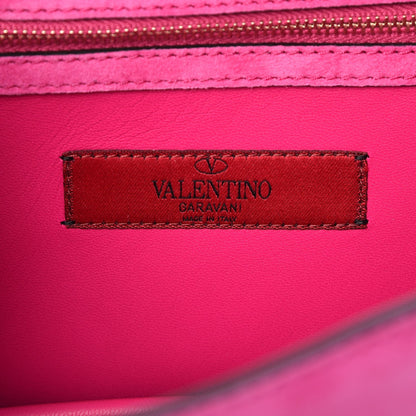 Valentino Garavani Suede Panther Shoulder Bag Bright Fuxia 5 of 8