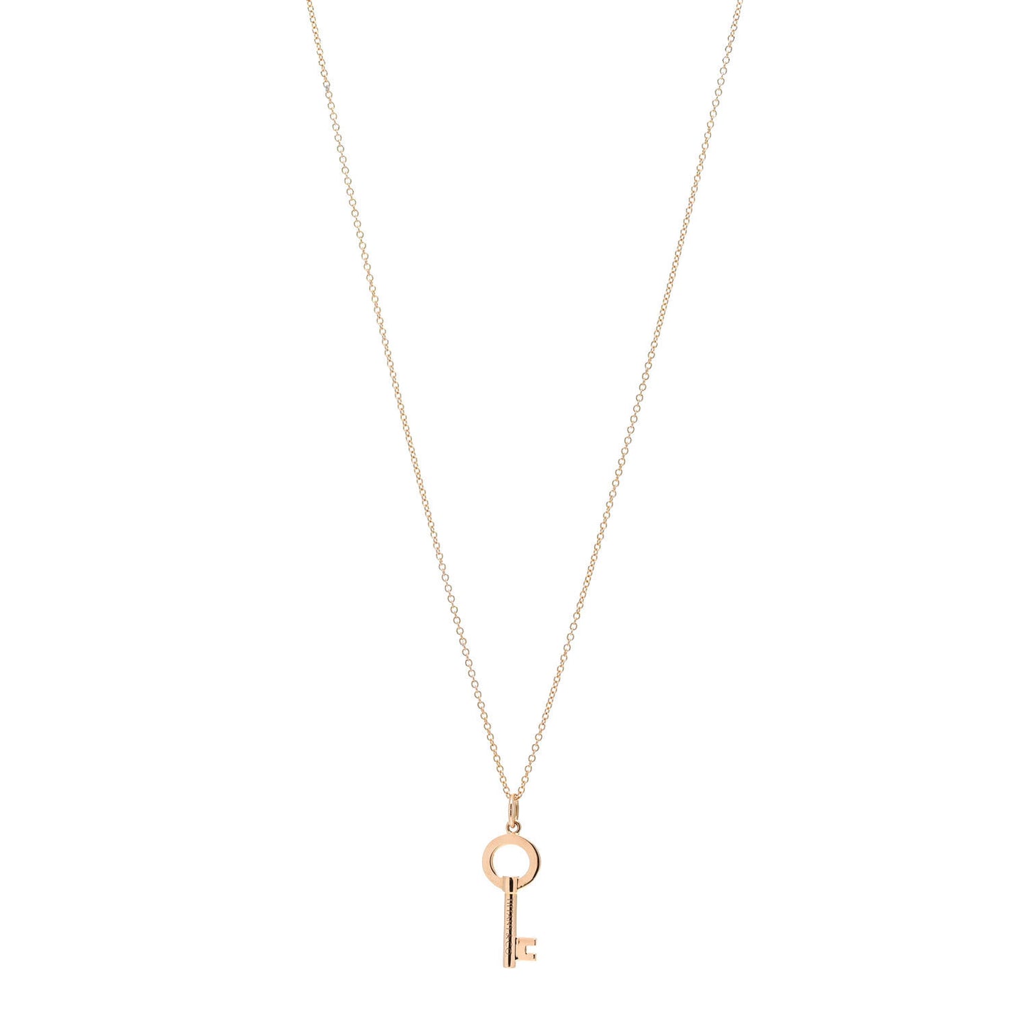 18K Rose Gold Mini Key Pendant Necklace