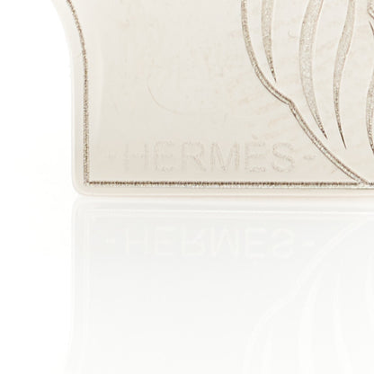 Hermes Palladium Lacquered Quadrige Twilly Scarf Ring Orange 4 of 6