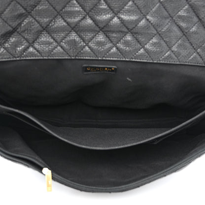 Chanel Calfskin Quilted XXL Travel Flap Bag Black 5 of 11