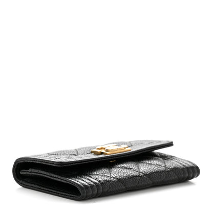 Chanel Caviar Quilted Boy Flap Card Holder Black 4 of 10