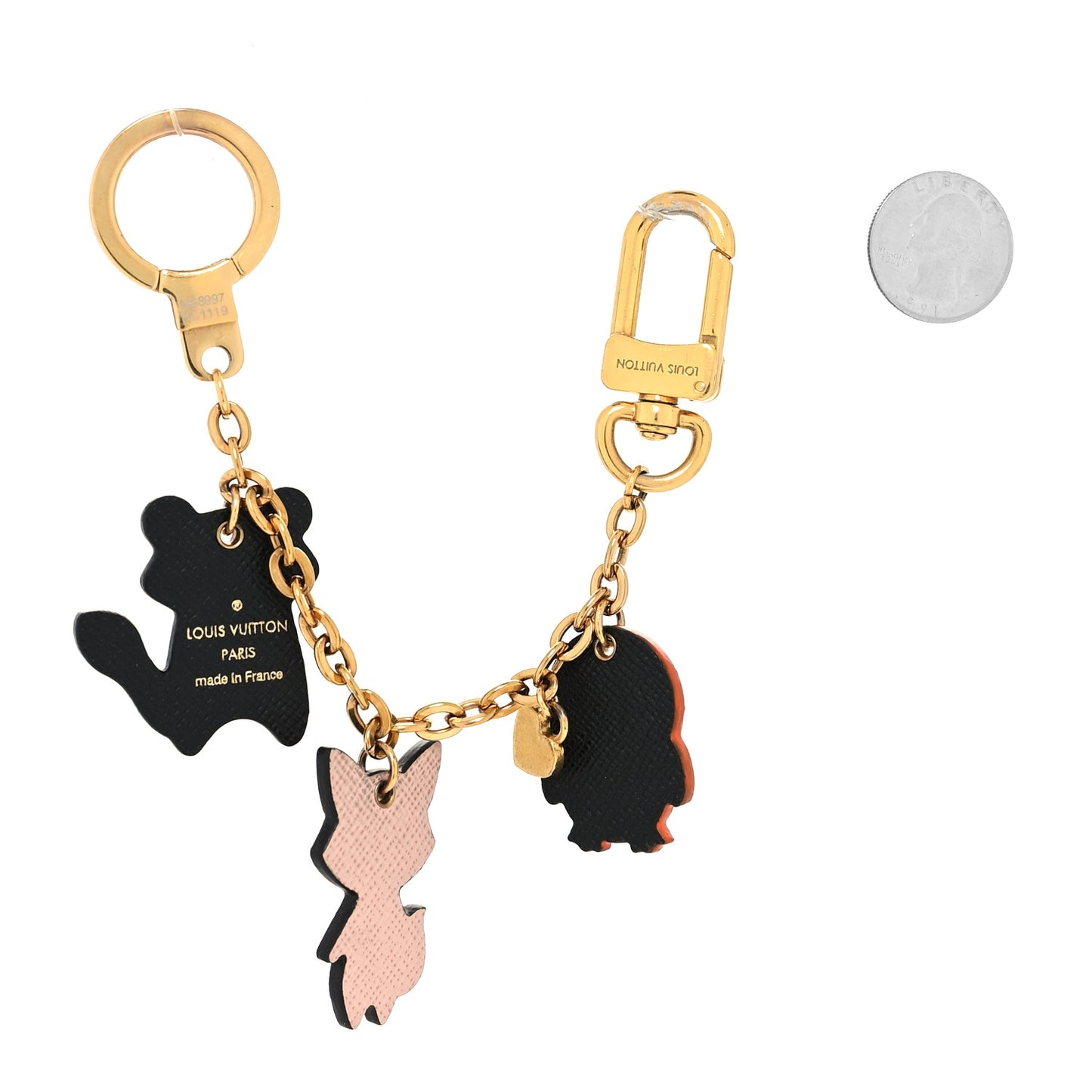 Calfskin Animal Family Charm Key Holder