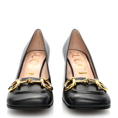 Gucci Malaga Kid Horsebit 75mm Pumps 38 Black 3 of 7