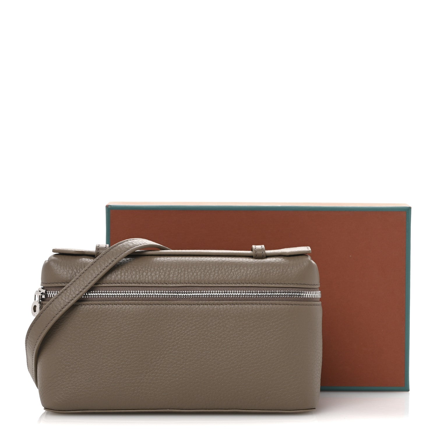 Loro Piana Grained Calfskin L19 Extra Pocket Pouch Warm Mastic 11 of 11