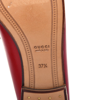 Gucci Lambskin Womens Brixton Horsebit Loafers 37.5 Hibiscus Red 6 of 12