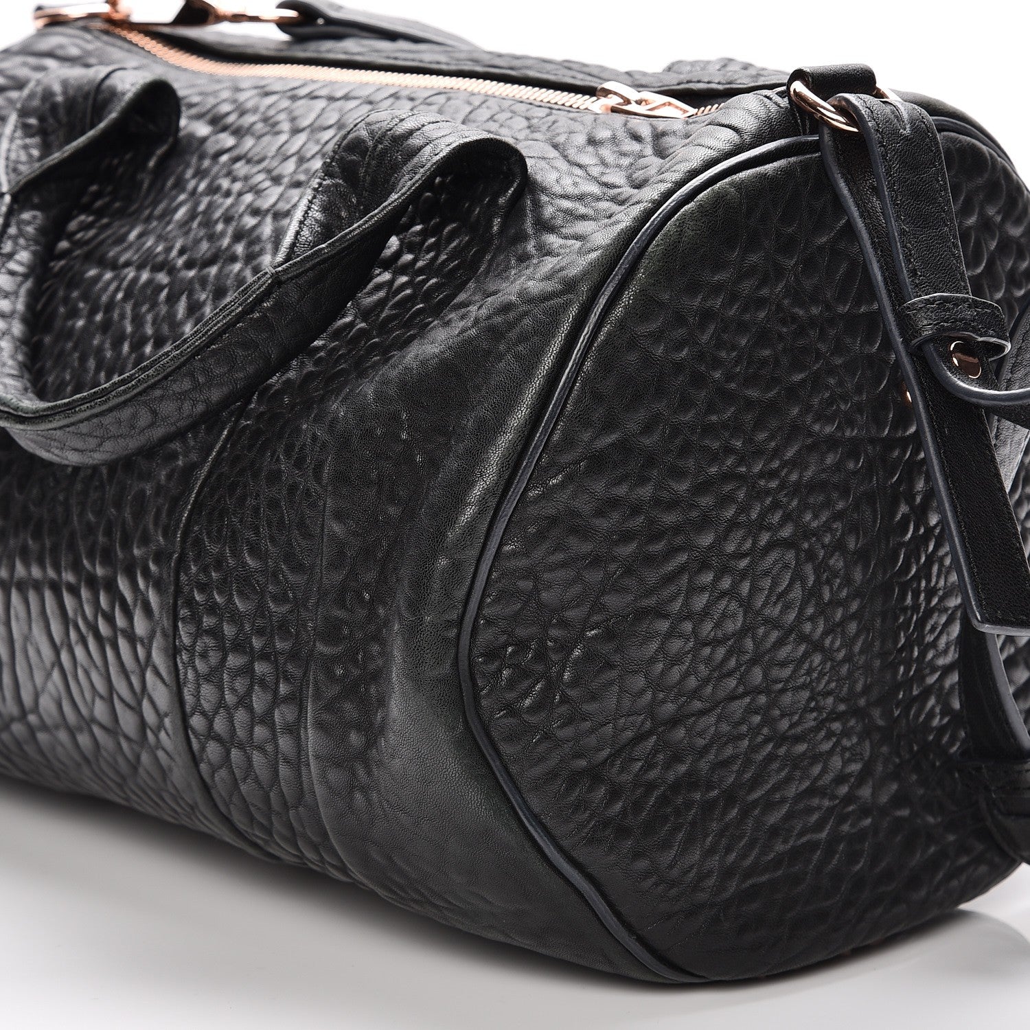 Alexander Wang Pebbled Lambskin Rocco Black Rose Gold Hardware 9 of 11