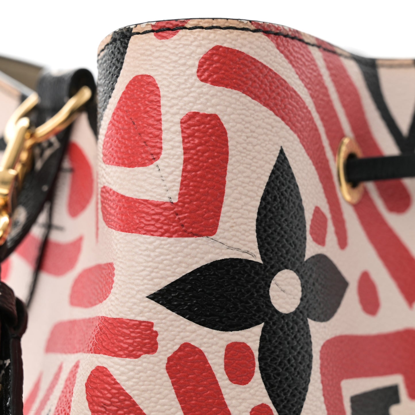 Monogram Giant Crafty NeoNoe MM Creme Rouge Black