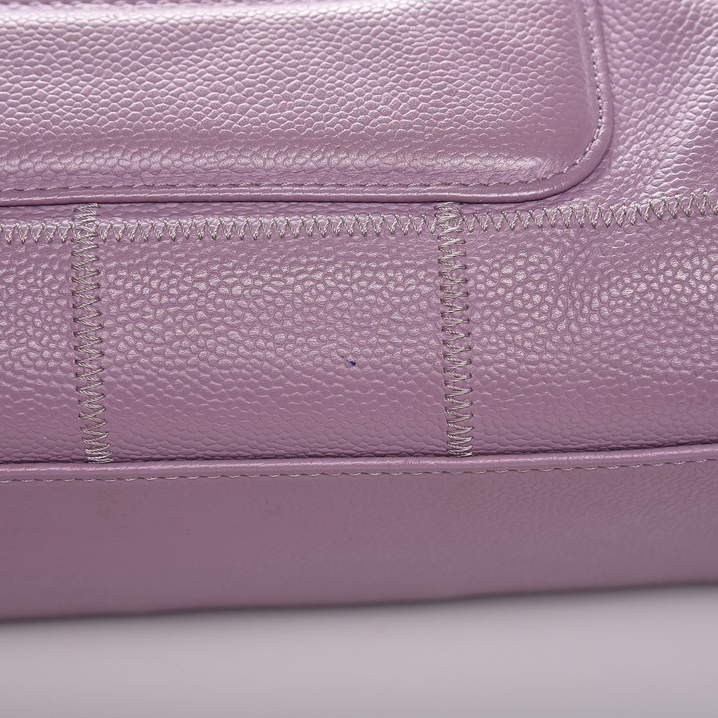 Caviar Square Stitched Tote Purple
